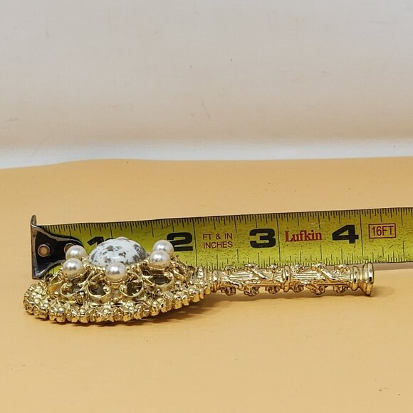 Vintage Ornate Handheld Mini Mirror With Decorative Handle & Pearl Accents - Picture 7 of 7